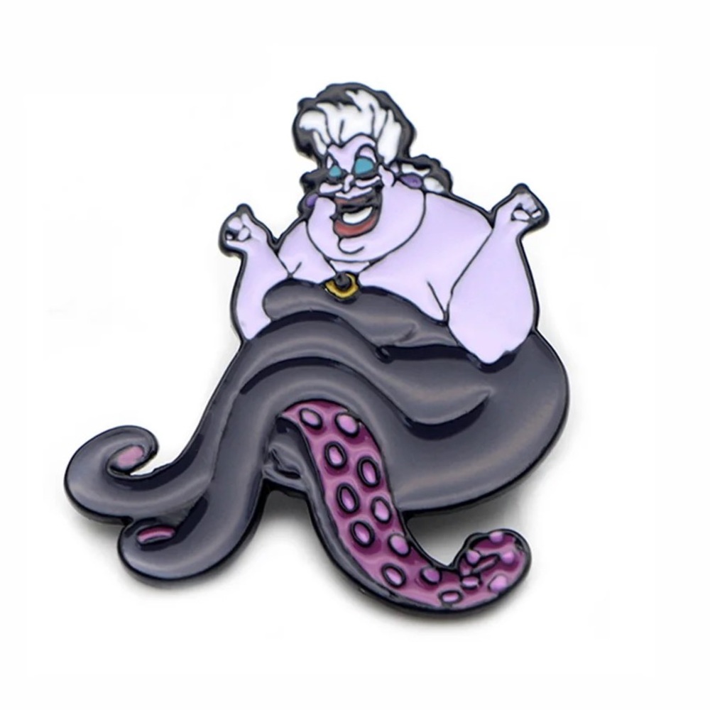 Ursula Enamel Pin Disney Little Mermaid Octopus Villain Brooch 90s Cartoon Gift